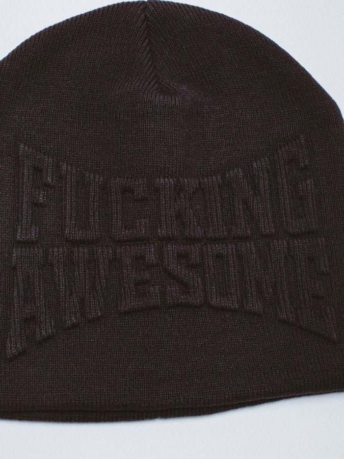 Fucking Awesome Ko Embossed Beanie | BLACK