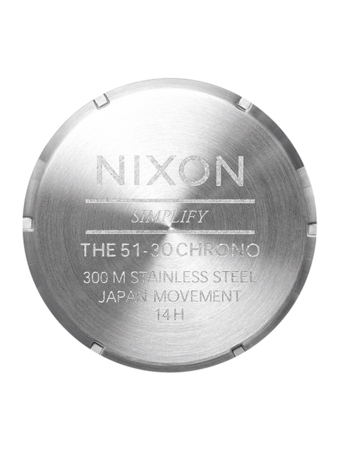 Nixon 51-30 Chrono Leather Silver/Rosewood/Chocolate Watch | SLVR/ROSEWOOD/CHOCOLATE (5341)