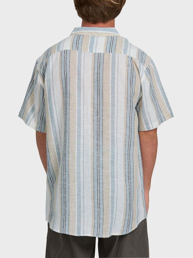 Billabong All Day Stripe Short Sleeve Buttondown Shirt Summer 2026 | BLUE/WHITE (BWE)