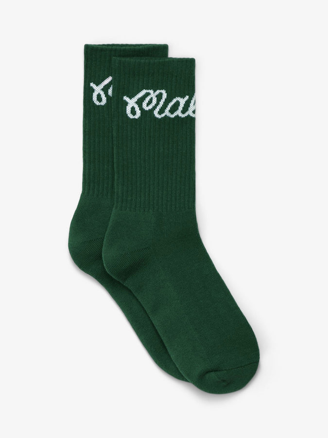 Malbon Bon Script Socks | GREEN