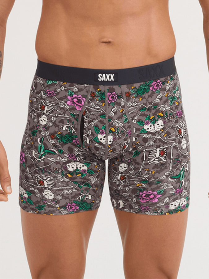 Saxx Vibe Xtra Soft Comfort Lovely Bones Dark Grey Boxer | LOVELY BONES DARK GREY (LBG)