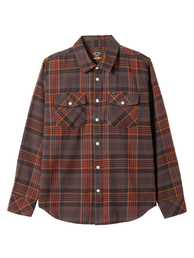 Dark Seas Newton Flannel Shirt Fall 2026 | BROWN/BLACK