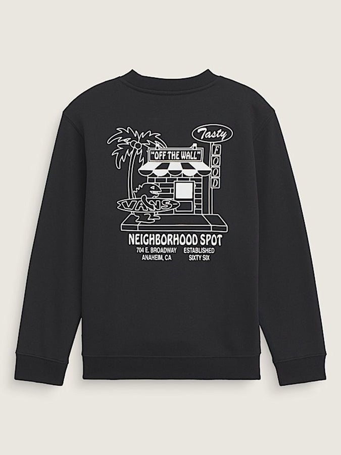 Vans Food Spot Crewneck Sweatshirt Fall 2026 | BLACK (BLK)