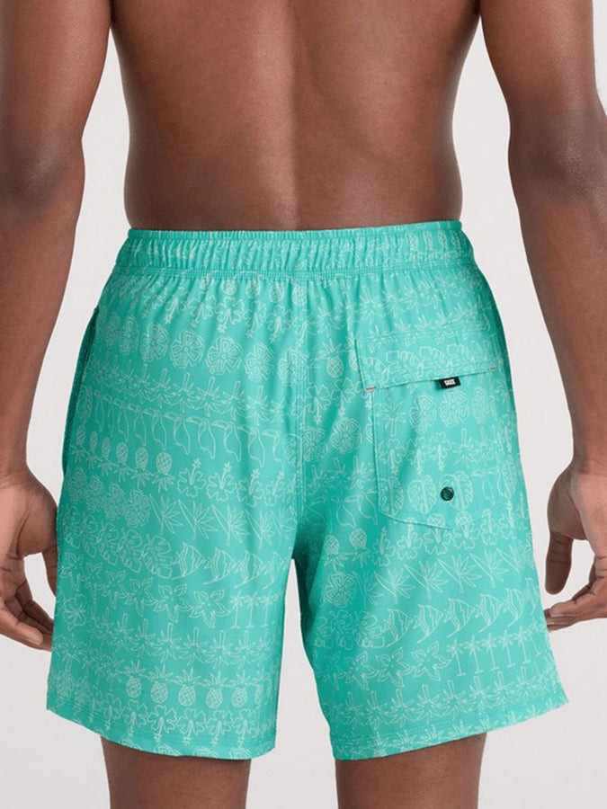 Saxx Oh Buoy 2N1 Volley 7'' Island Lineup Surf Blue Boardshorts | ISLAND LINEUP SURF BLUE (ILS)