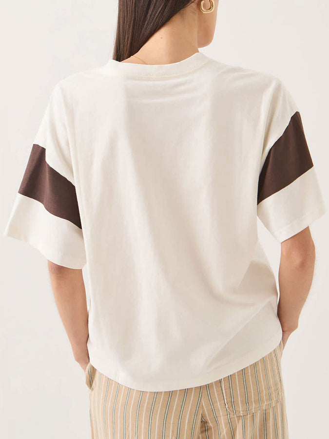 Brixton Boxy Cropped Football T-Shirt Fall 2026 | OFF WHITE