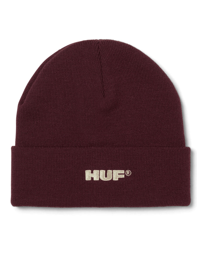 Huf All Caps Cuff Beanie | BURGUNDY