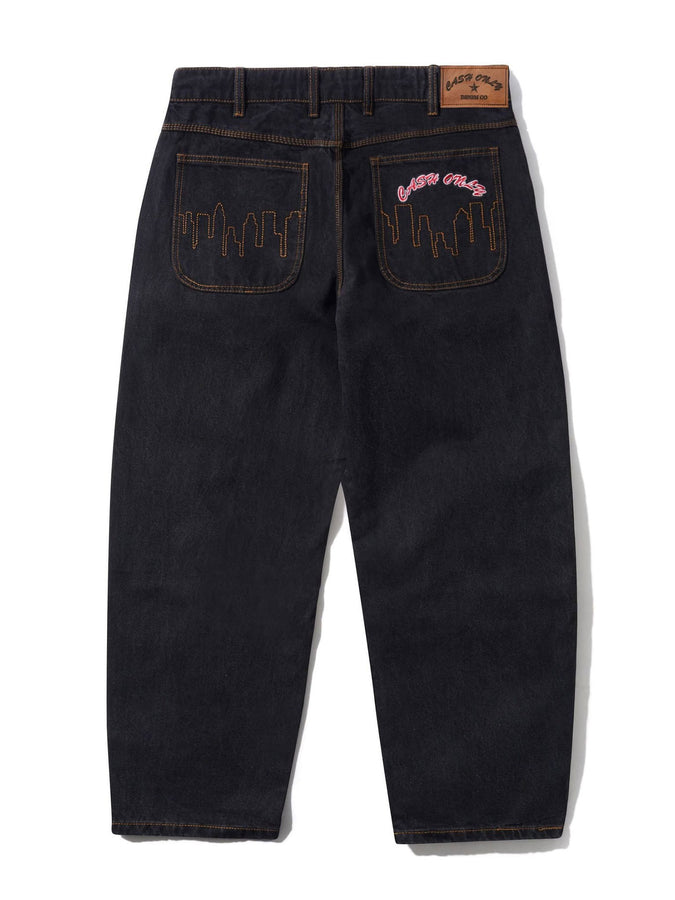 Cash Only Logo Baggy Jeans Fall 2026 | WASHED BLACK