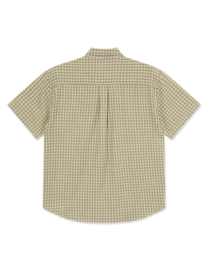 Polar Skate Co Mitchell Short Sleeve Buttondown Shirt Spring 2026 | BEIGE/GREEN