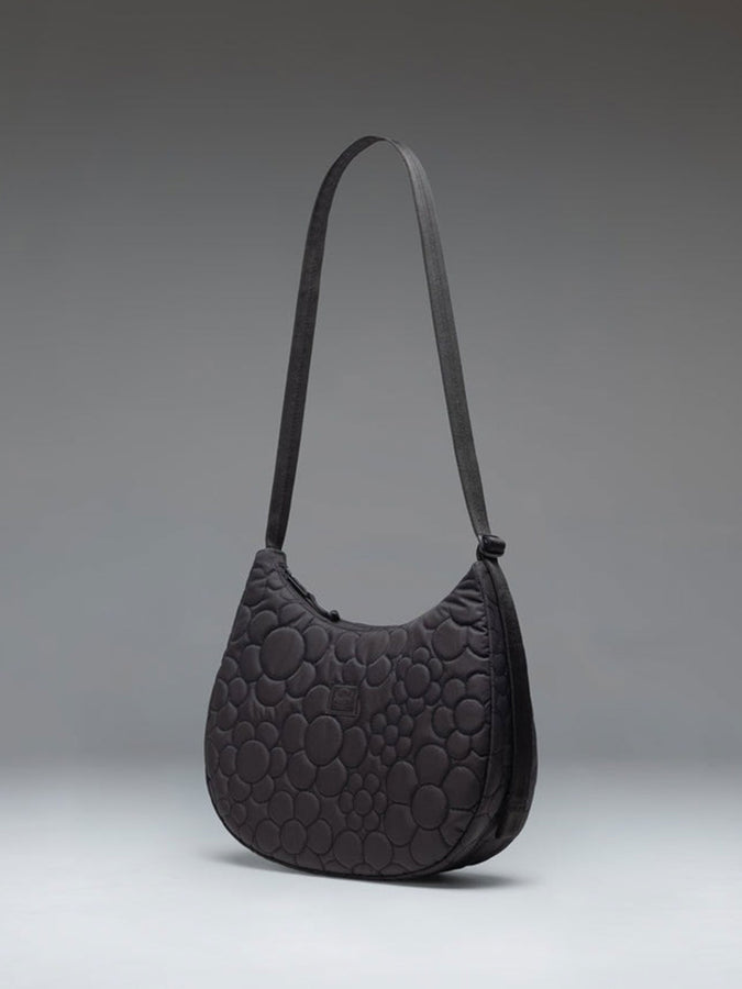 Herschel Yara Quilted Capsule Shoulder Bag | BLACK TONAL DAISY (08247)