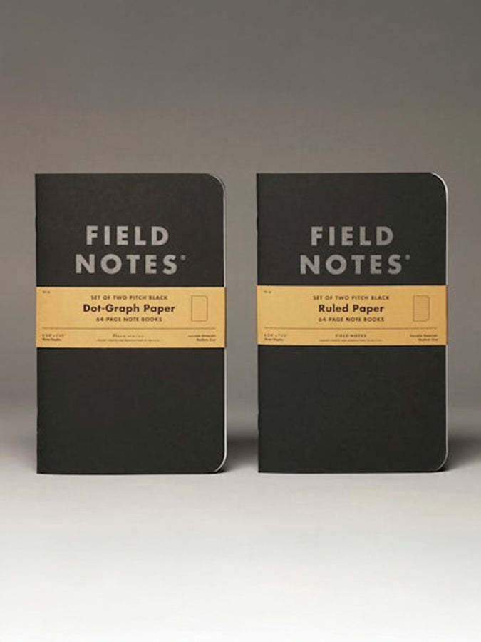 Field Note Pitch Black Ruled Notebook 2 Pack | ASSORTED