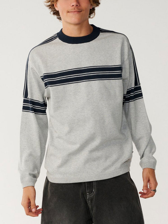Rip Curl Archive Twu Stripe Crewneck Sweatshirt Fall 2026 | GREY MARLE (0085)