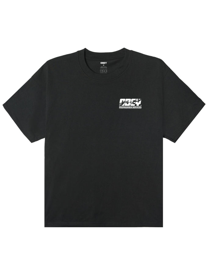 Obey Propaganda Services Heavyweight T-Shirt Summer 2026 | VINTAGE BLACK (VBL)