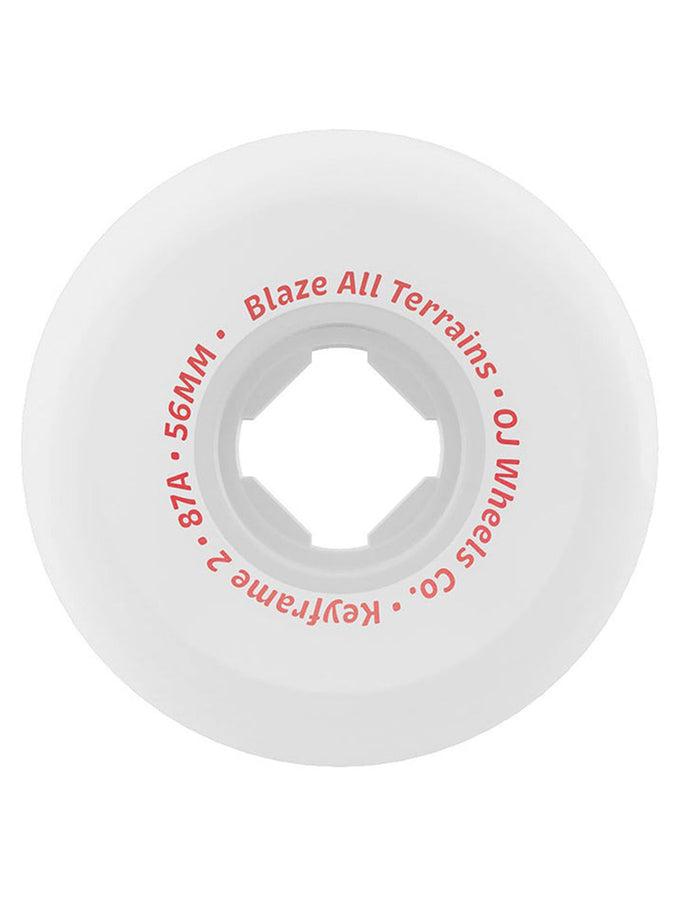 Oj's Keyframe 2 56mm Skateboard Wheels | WHITE