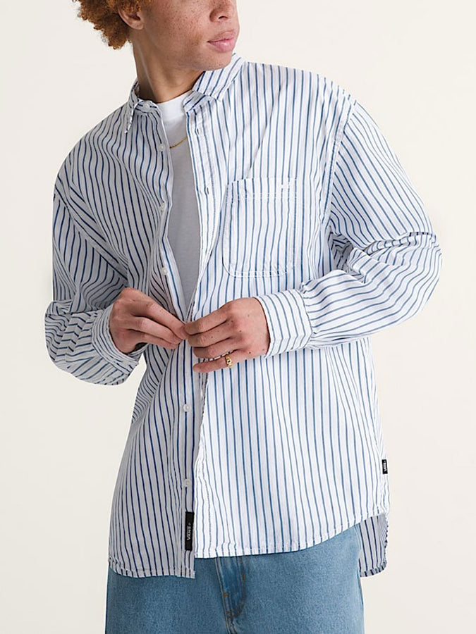Vans Lx Dobby Stripe Long Sleeve Buttondown Shirt Summer 2026 | WHITE (WHT)