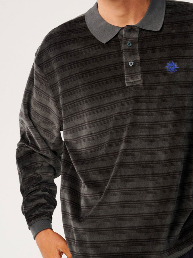 Rip Curl Disorder Long Sleeve Polo Fall 2026 | WASHED BLACK (8264)