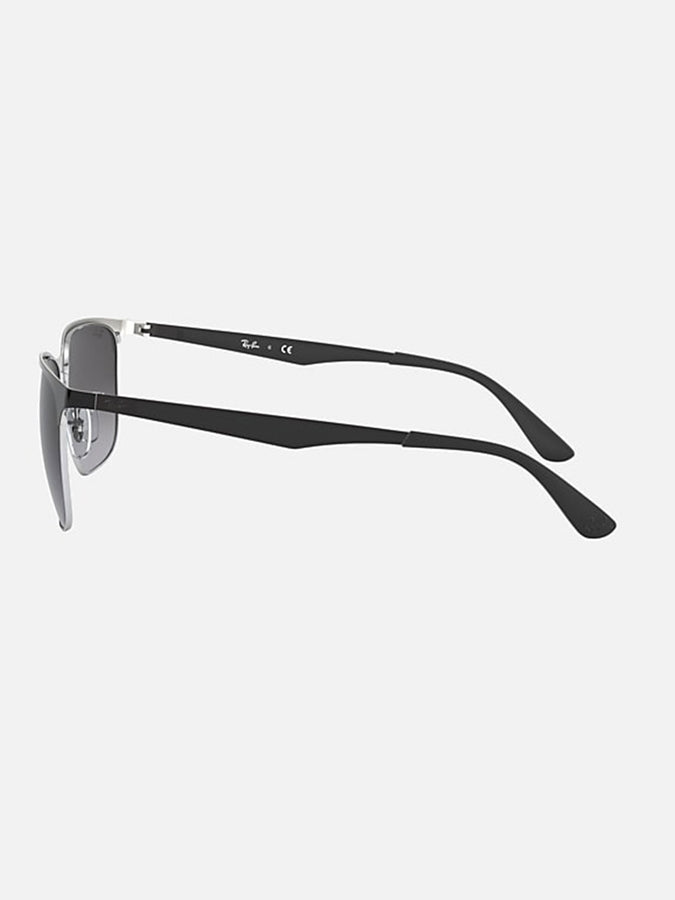 Ray-Ban Rb3569 Black On Silver/Grey Gradient Sunglasses | BLACK ON SILVER/GREY GRADIENT
