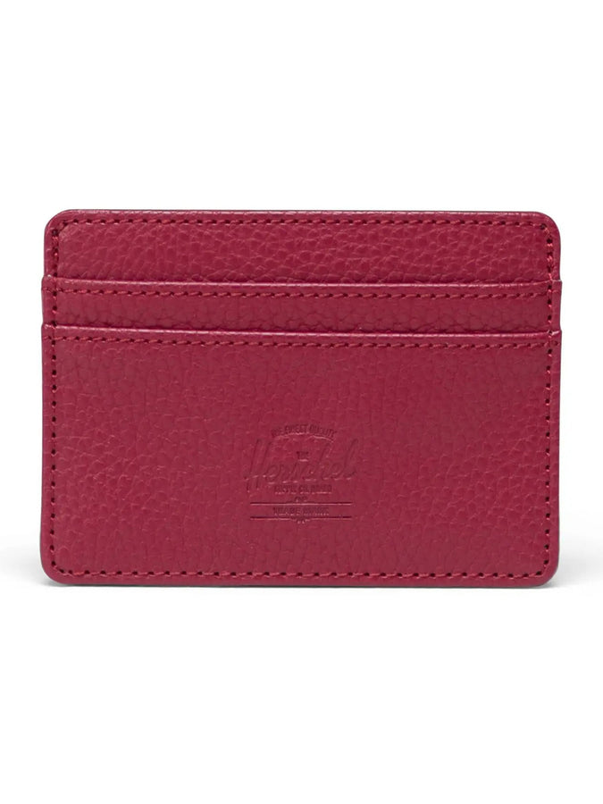 Herschel Charlie Cardholder Vegan Leather Wallet | CHERRY RED (06332)