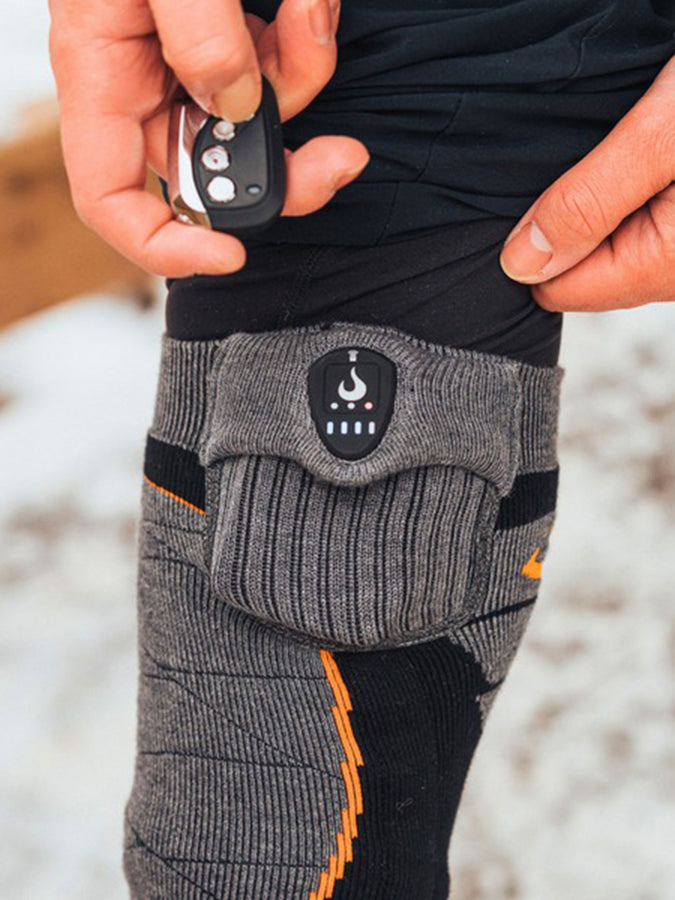 Heat Up Snow Mountain Heated Merino Wool Socks | GREY