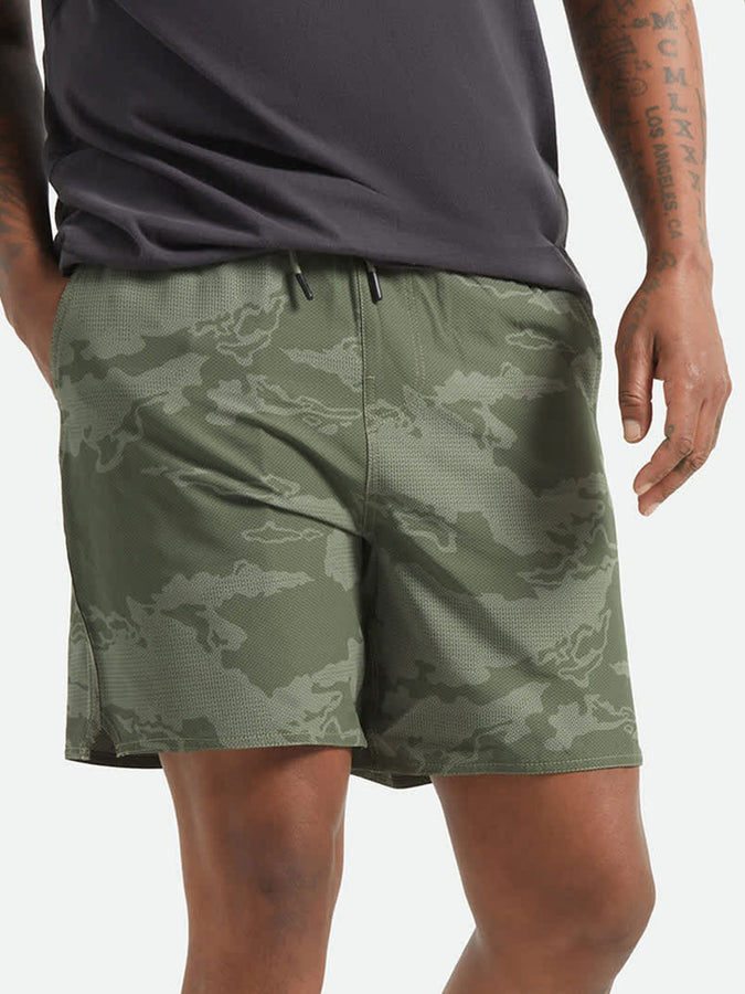 Brixton Journey Active Shorts Spring 2026 | OLIVE TIGER CAMO