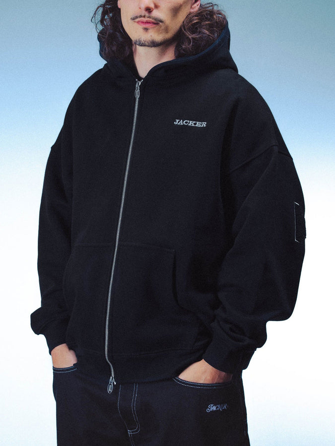 Jacker Notorious Black Zip Hoodie Fall 2026 | BLACK