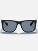 Ray Ban Justin Matte Black/Dark Blue Sunglasses