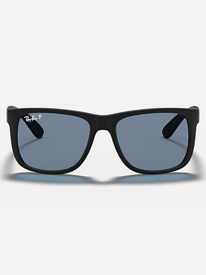 Ray Ban Justin Matte Black/Dark Blue Sunglasses | MATTE BLACK/DARK BLUE