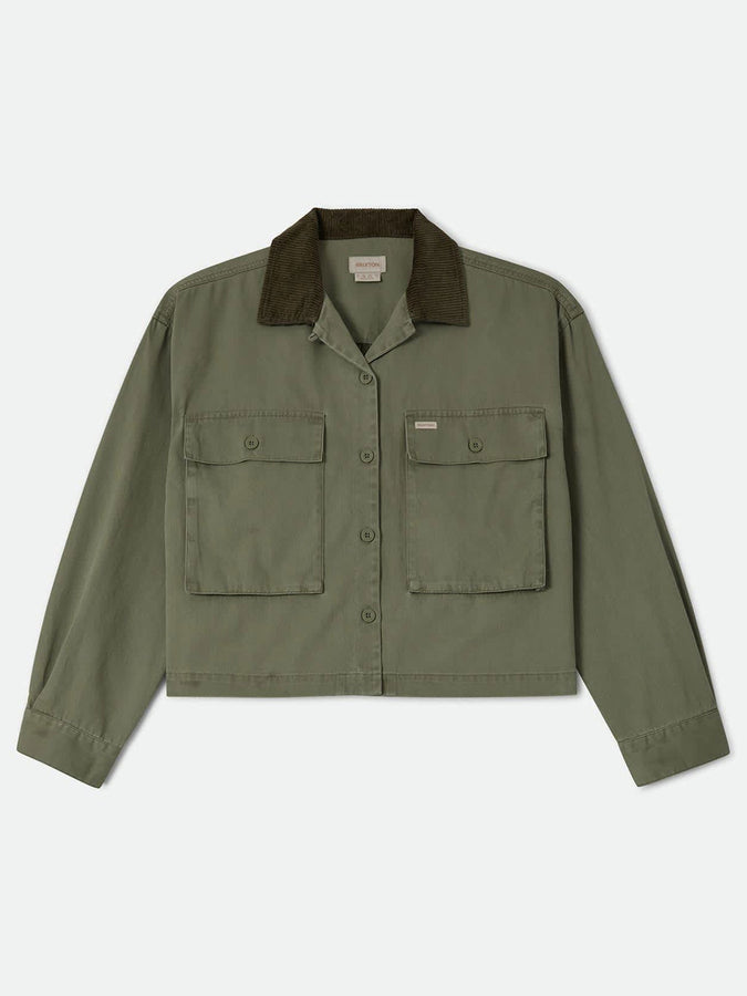 Brixton Utopia Overshirt Jacket Fall 2026 | WASHED OLIVE SURPLUS