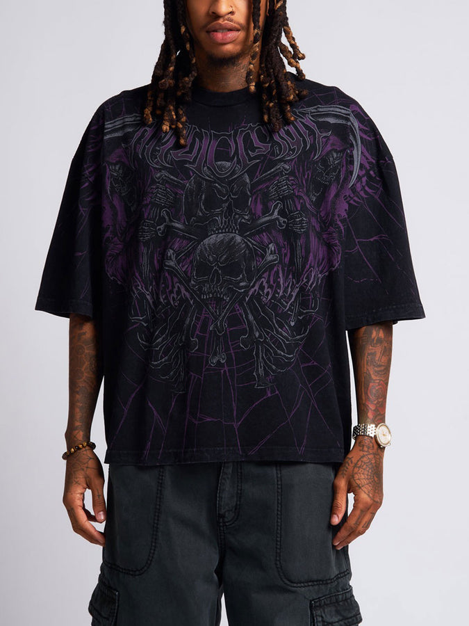 Affliction Darkness Falls Boxy T-Shirt Fall 2026 | BLACK MINERAL WASH