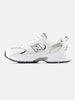 New Balance 530 White/Natural Indigo/Silver Metallic Shoes Fall 2026