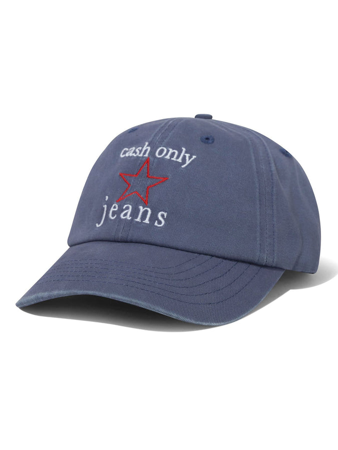 Cash Only Star 6 Panel Strapback Hat | WASHED BLUE