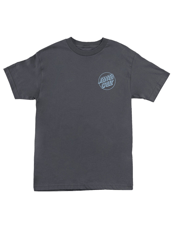 Santa Cruz Opus Dot T-Shirt Summer 2026 | CHARCOAL/SKY BLUE
