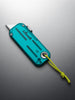 The James Brand Palmer Transparent Turquoise Utility Knife