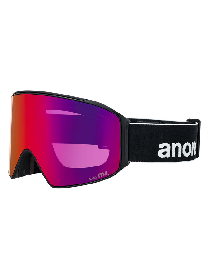 Anon M4 Cylindrical + Bonus Lens + Mfi Face Mask Snowboard Goggles | BLACK/PRCV SUNNY RED (Z58)