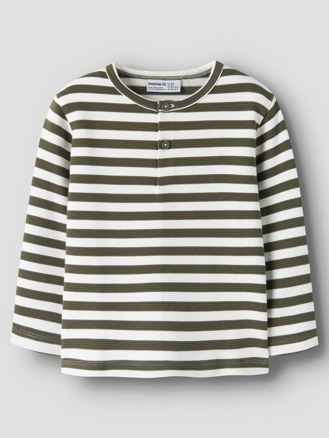 Name It Niles Long Sleeve Henley Fall 2026 | OLIVE NIGHT
