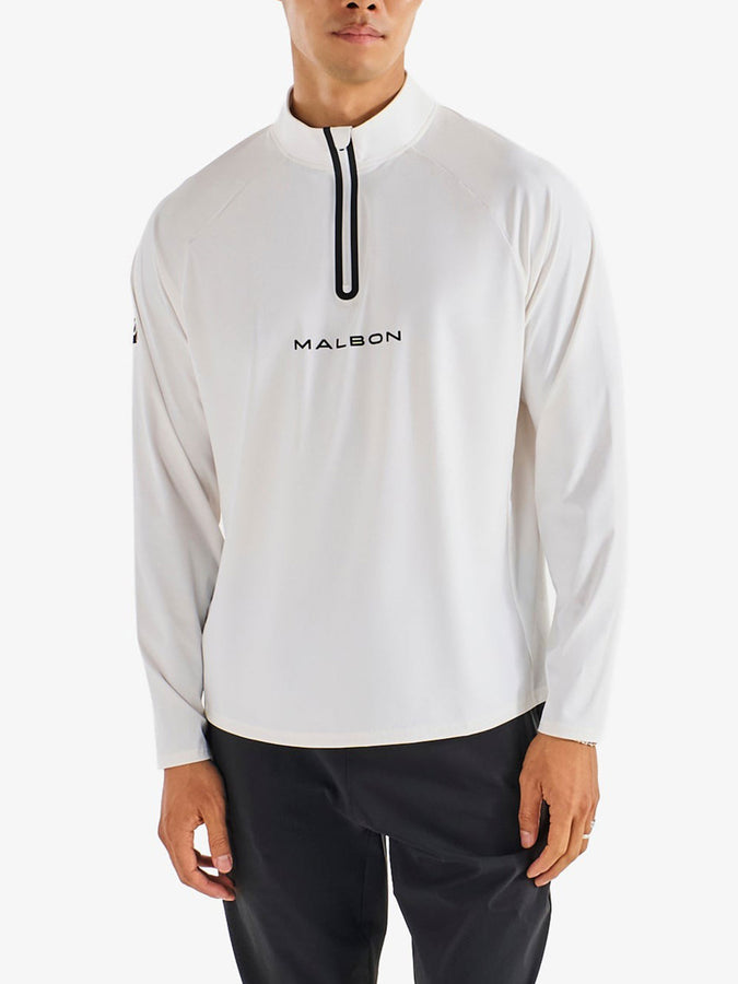 Malbon Perfomance Raglan 1/4 Zip Sweater Spring 2026 | WHITE