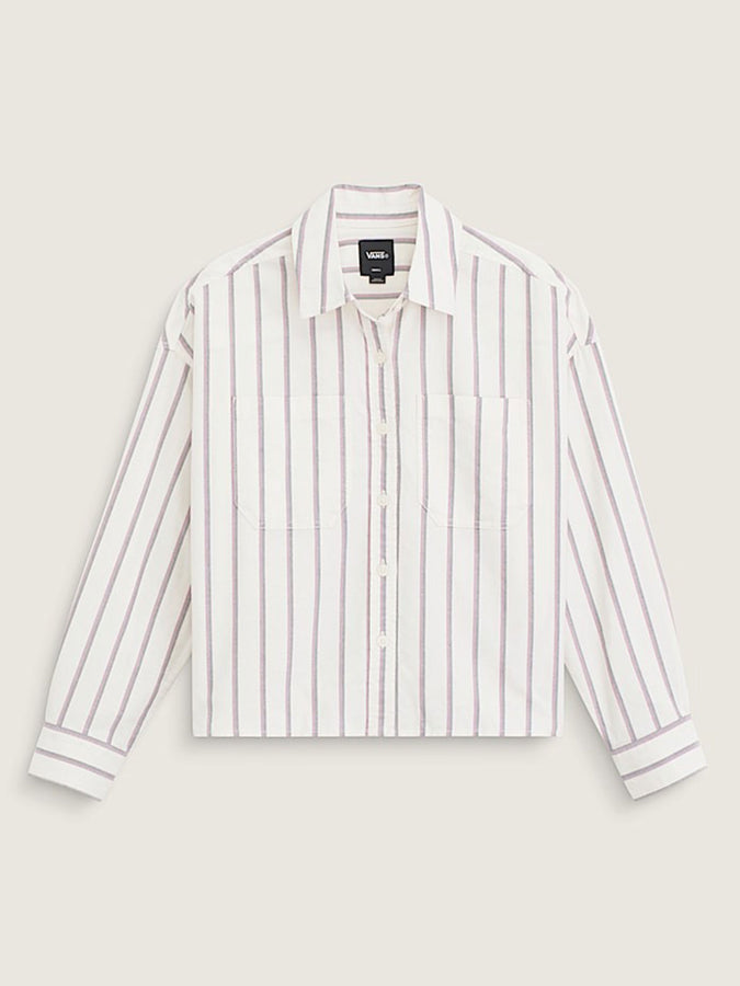 Vans Boxy Oxford Long Sleeve Buttondown Shirt Fall 2026 | EGRET (C9F)