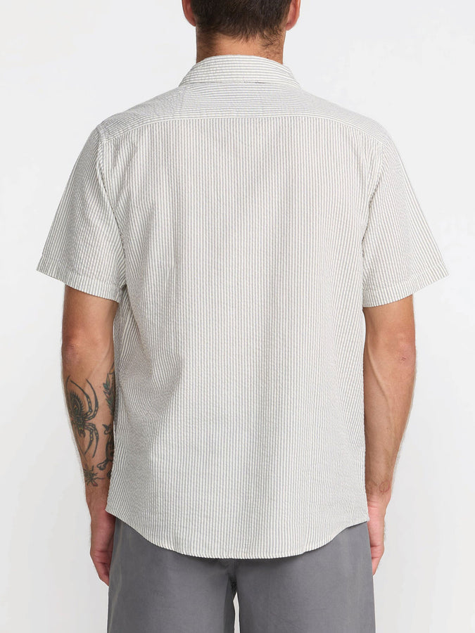 Rvca That'll Do Seersucker Short Sleeve Buttondown Shirt Fall 2026 | MONUMENT (MON)