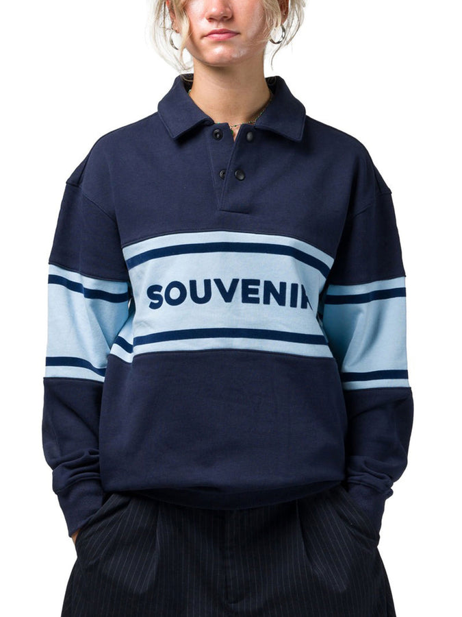 Souvenir Fleece Rugby Long Sleeve Polo Fall 2026 | NAVY