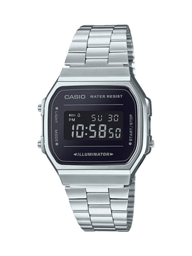 Casio Vintage A168WEM-1 Watch | SILVER/BLACK