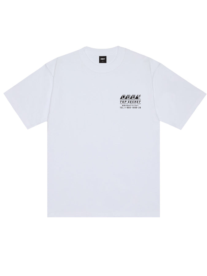 Obey Top Secret T-Shirt Fall 2026 | WHITE (WHT)