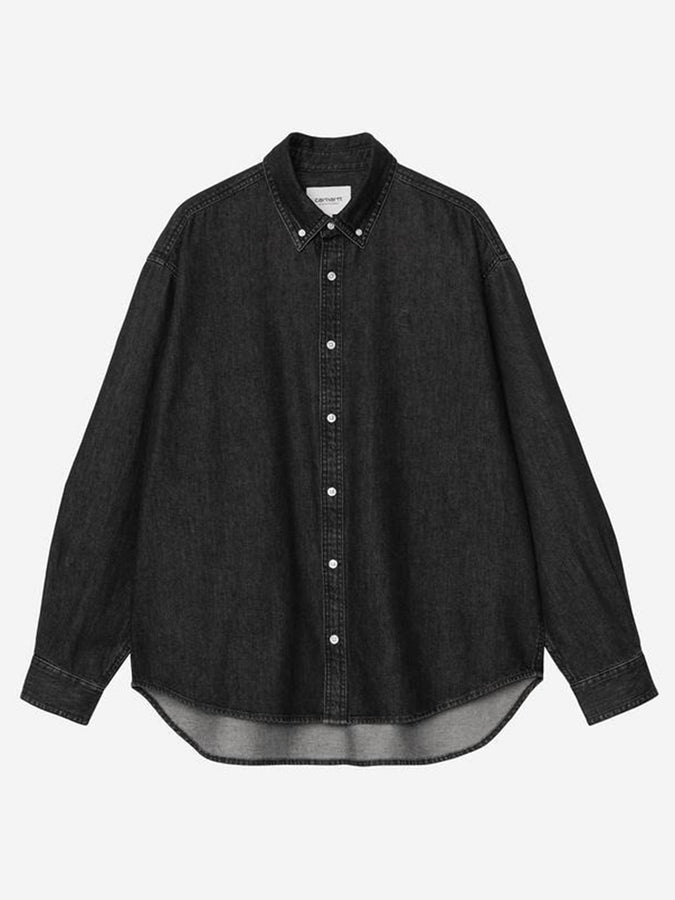 Carhartt Wip Lucas Long Sleeve Buttondown Shirt Fall 2026 | BLACK STONE WASHED (8906)