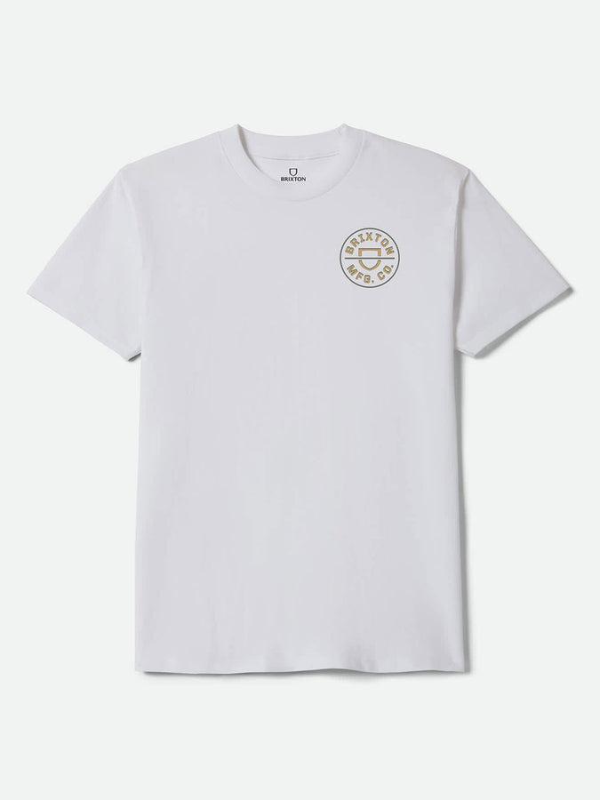 Brixton Crest II T-Shirt Fall 2026 | WHITE/SAGE/COPPER