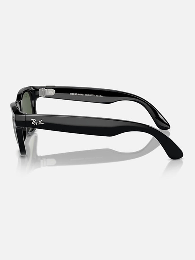 Ray Ban Meta Wayfarer Black/G-15 Green Sunglasses | BLACK/G-15 GREEN