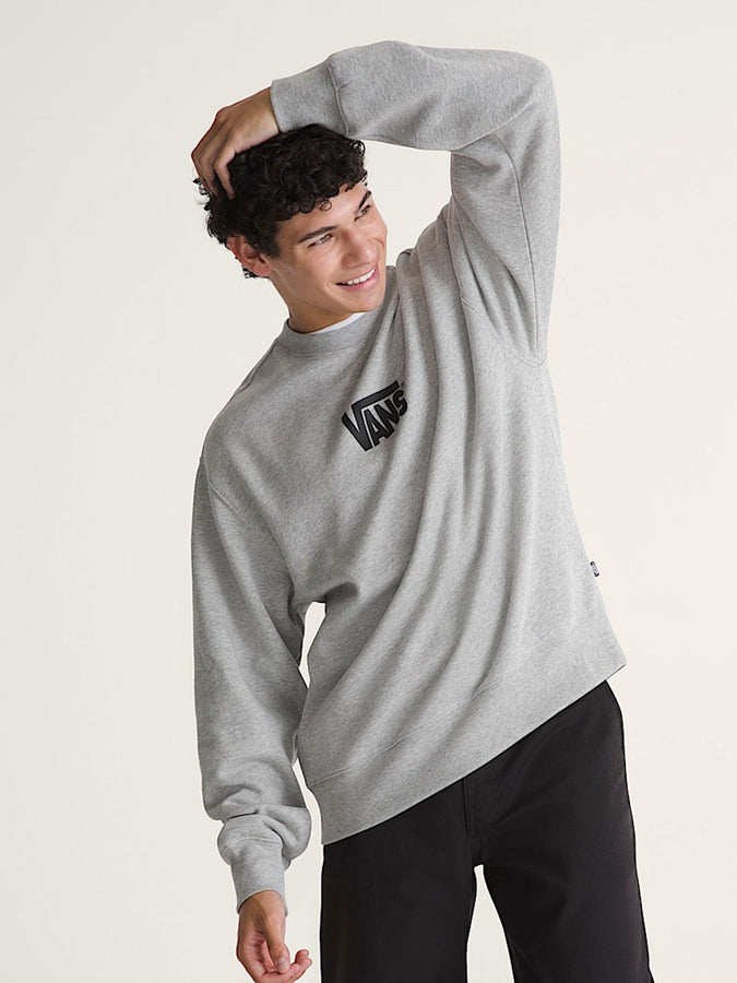 Vans Stretch Logo Crewneck Sweatshirt Fall 2026 | CEMENT HEATHER (02F)