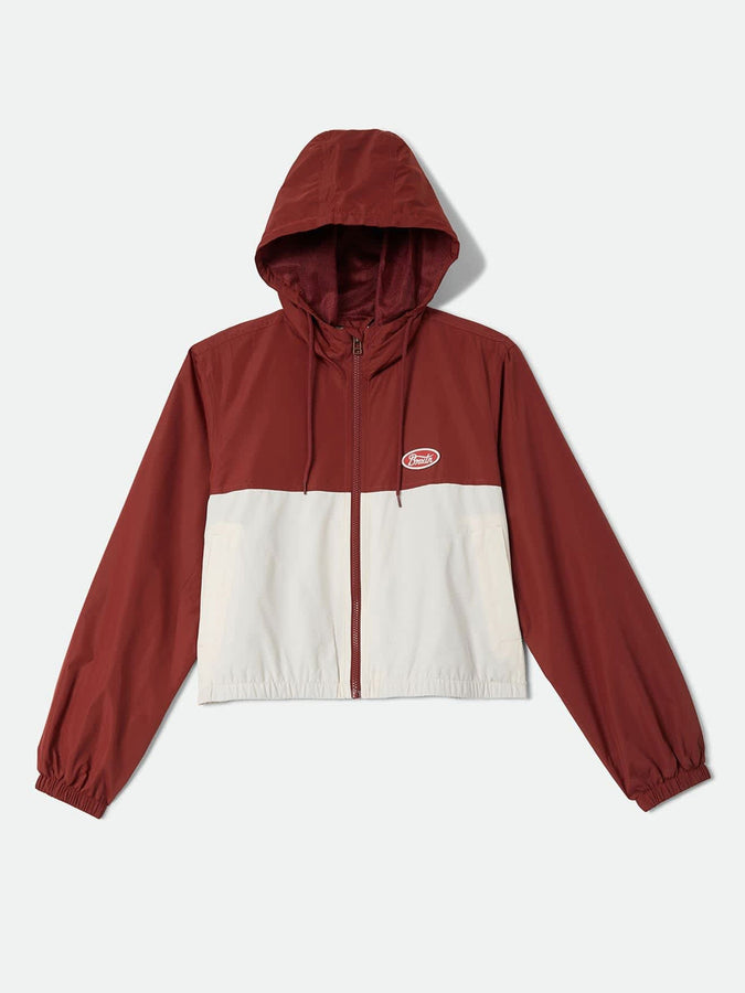 Brixton Parsons Lightweight Hooded Windbreaker Jacket Fall 2026 | DARK BRICK/WHITECAP