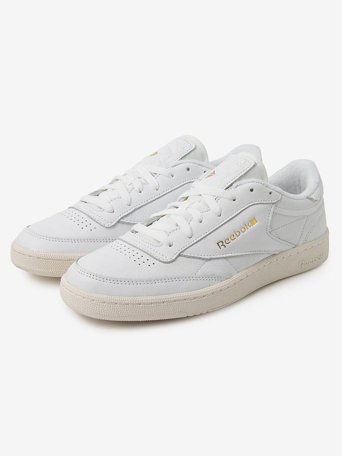 Reebok Club C 85 Ftwr White/Chalk/Gold Shoes Fall 2026 | FTWR WHITE/CHALK/GOLD