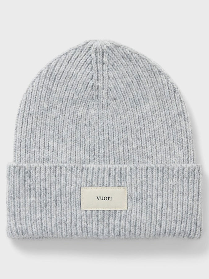 Vuori Label 2.0 Beanie | PALE GREY HEATHER (PHG)