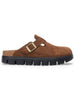 Birkenstock Boston Chunky Suede Dark Tea/Black Shoes Fall 2026