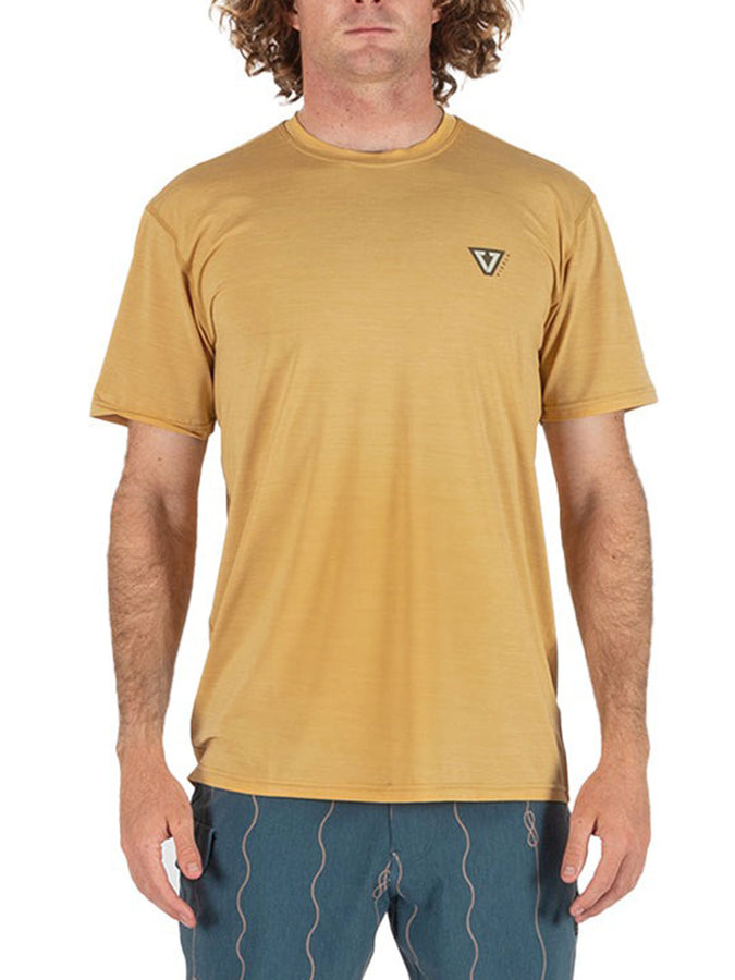Vissla Twisted Eco Short Sleeve Rashguard Spring 2026 | GOLDEN HEATHER (GNH)