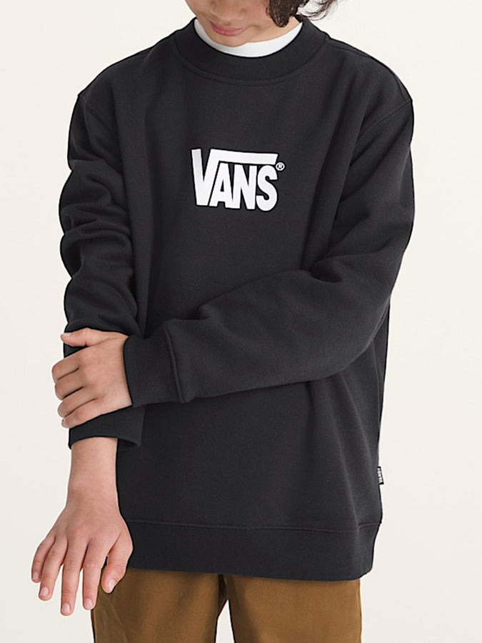 Vans Stretch Logo Crewneck Sweatshirt Fall 2026 | BLACK/WHITE (Y28)